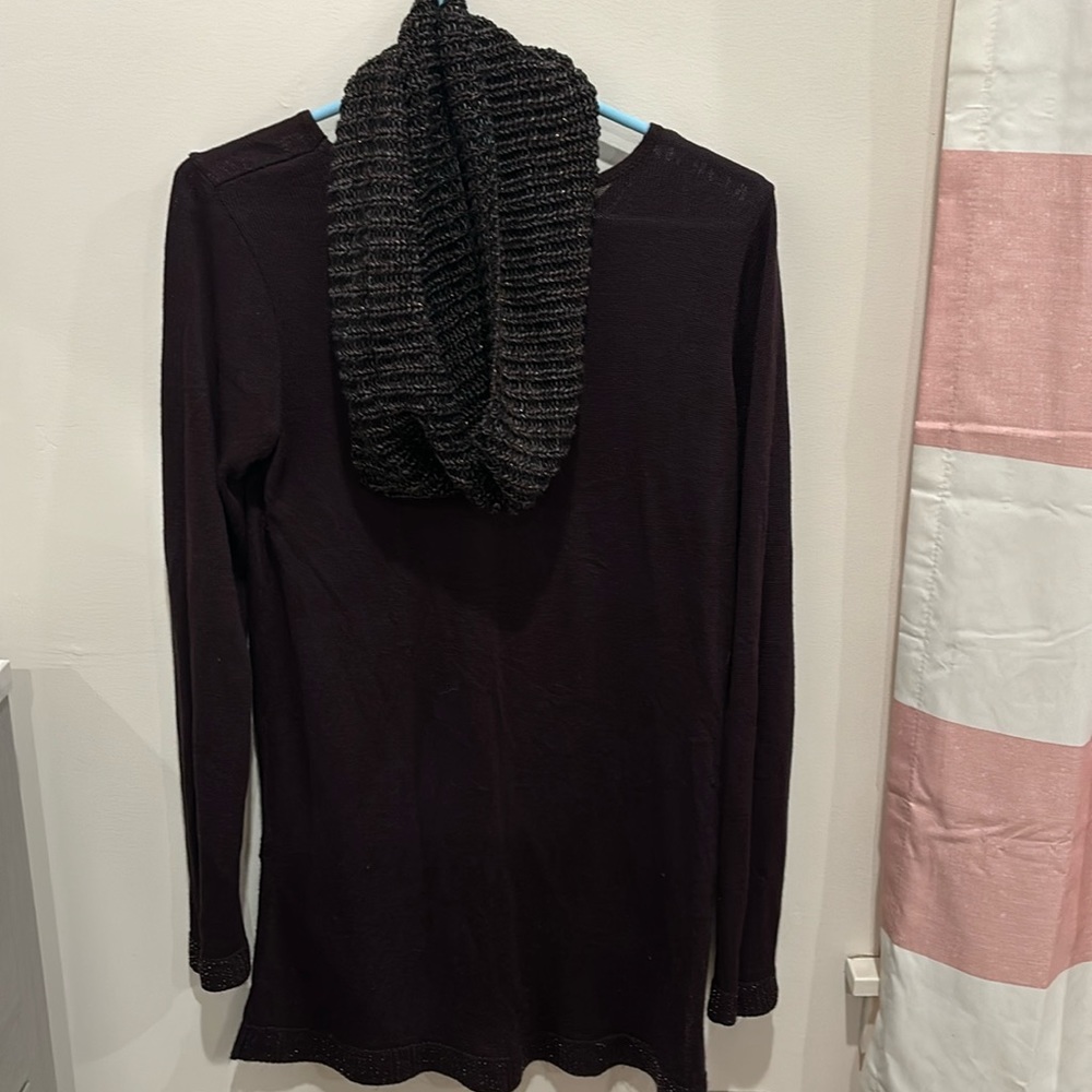 Purple cotton/acrylic sweater